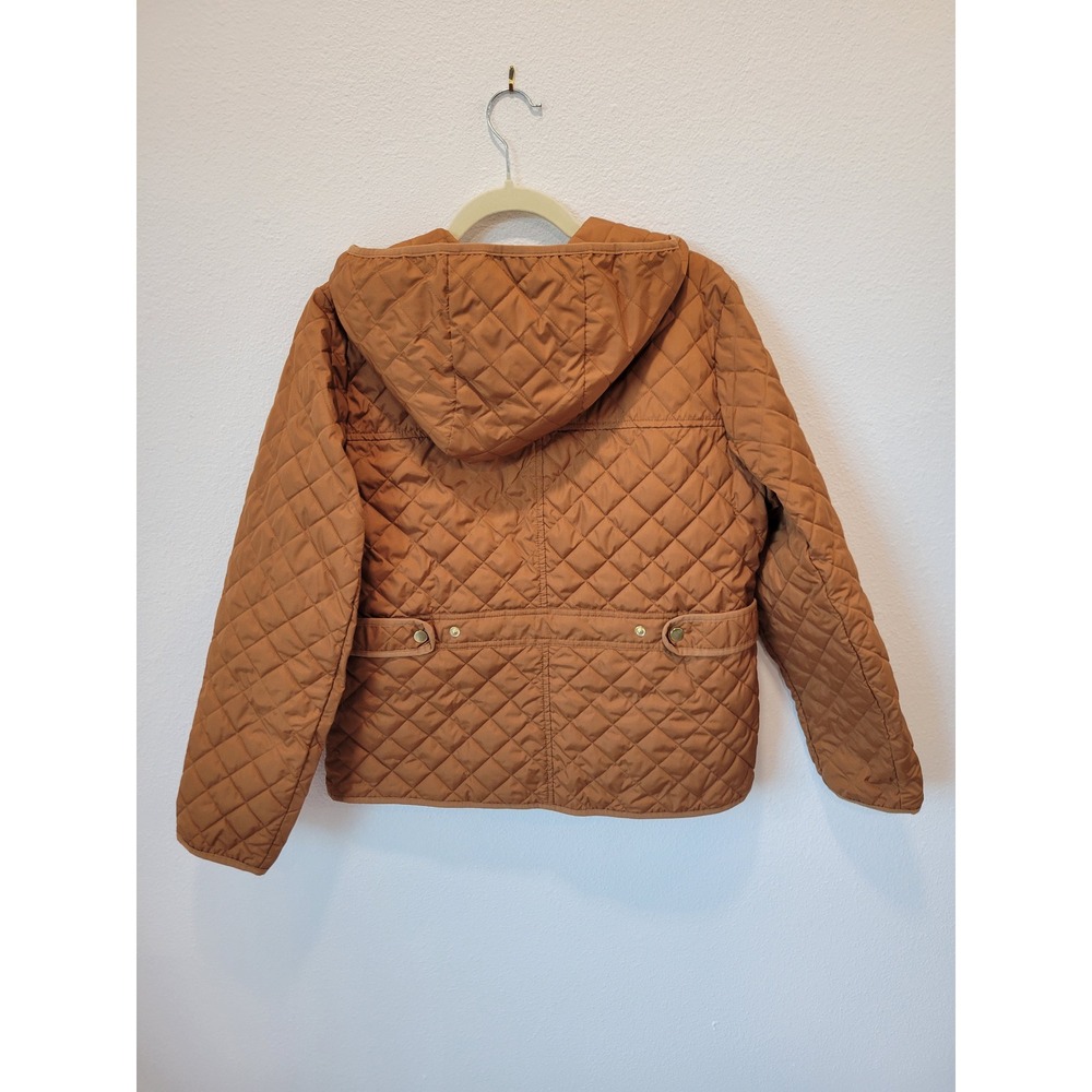 J. Crew Signature Hooded Puffer Coat Camel Brown– Women's Medium - Picture 5 of 6